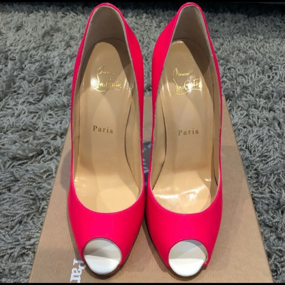 NWT! Christian Louboutin Youpi 120mm Hot Pink 7.5